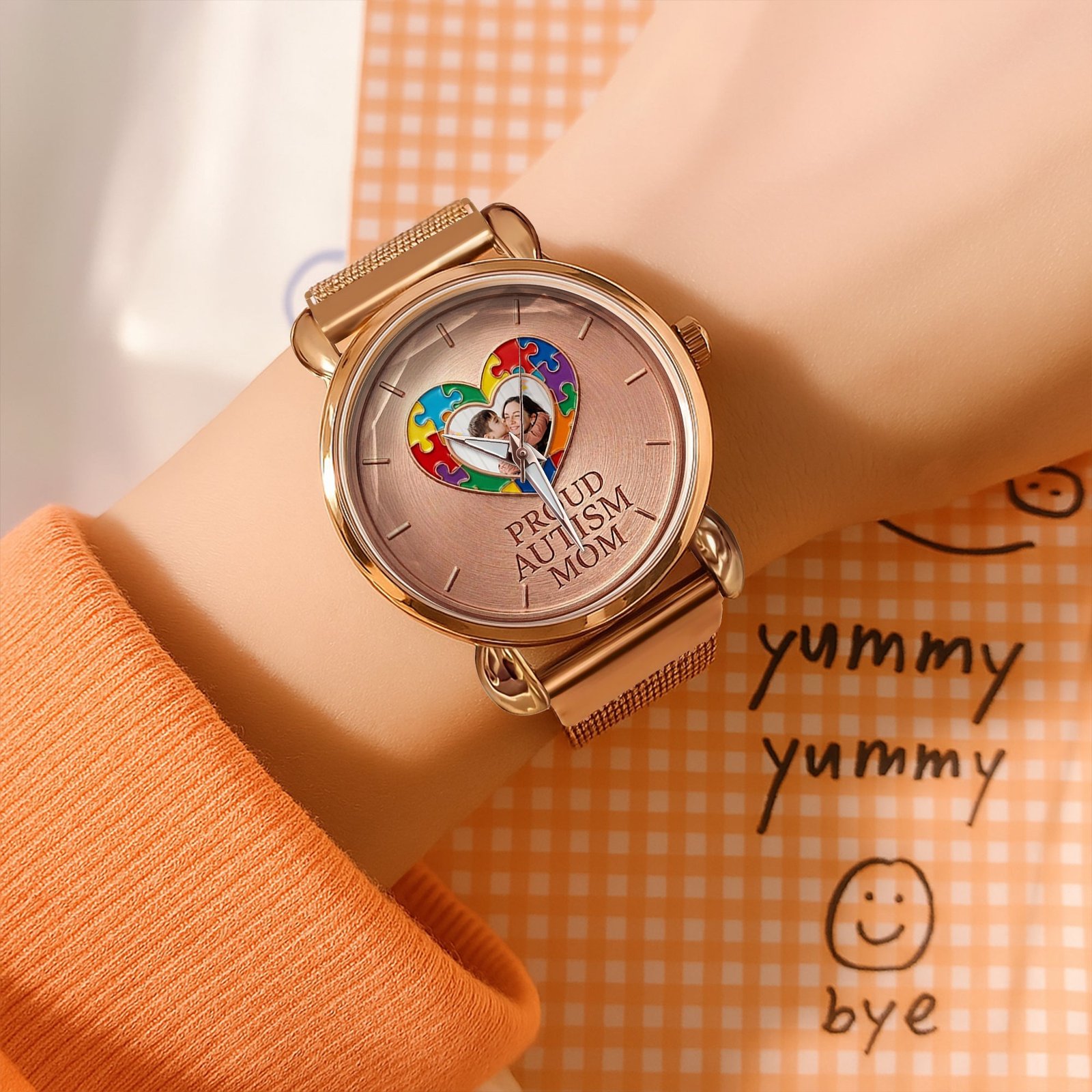 Autism Mesh Strap Quartz Watch : Proud Autism Mom