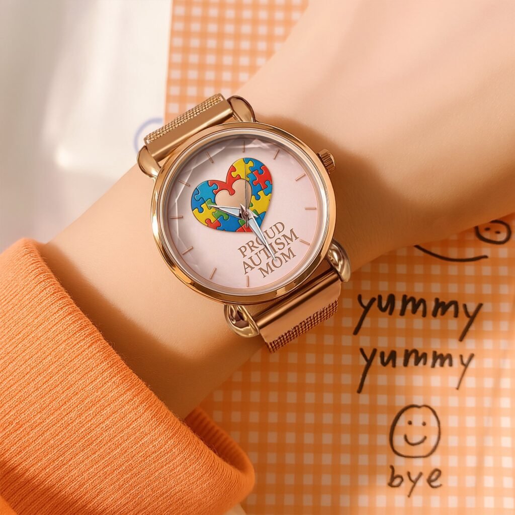 Autism Mesh Strap Quartz Watch : Proud Autism Mom
