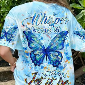 Whisper words of wisdom let it be - Autism AOP Unisex Standard T-shirt